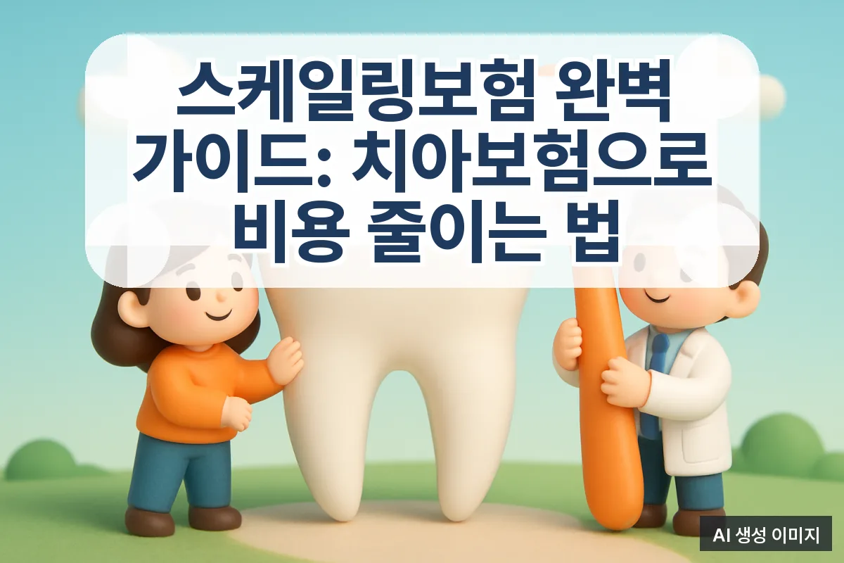 스케일링보험 완벽 가이드: 치아보험으로 비용 줄이는 법