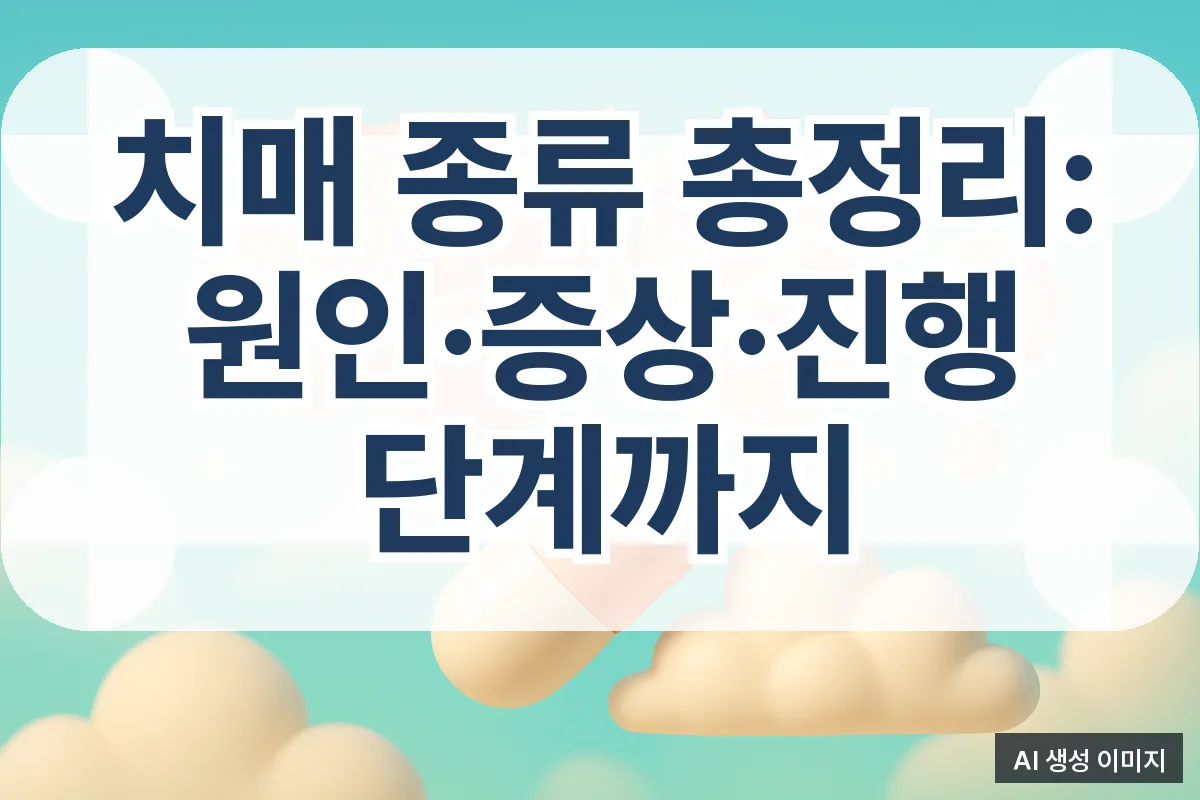 치매 종류 총정리: 원인·증상·진행 단계까지
