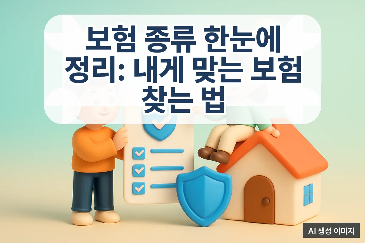 보험 종류 한눈에 정리: 내게 맞는 보험 찾는 법