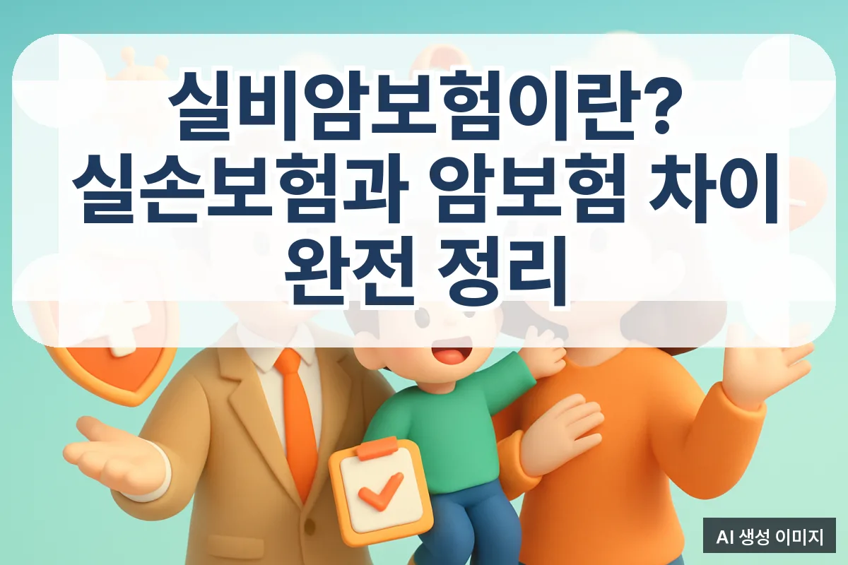 실비암보험이란? 실손보험과 암보험 차이 완전 정리