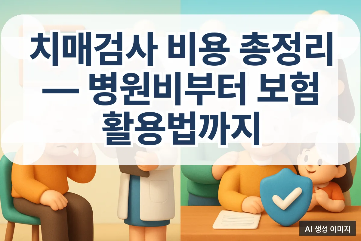 치매검사 비용 총정리 — 병원비부터 보험 활용법까지