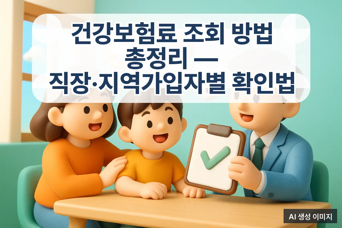 건강보험료 조회 방법 총정리 — 직장·지역가입자별 확인법