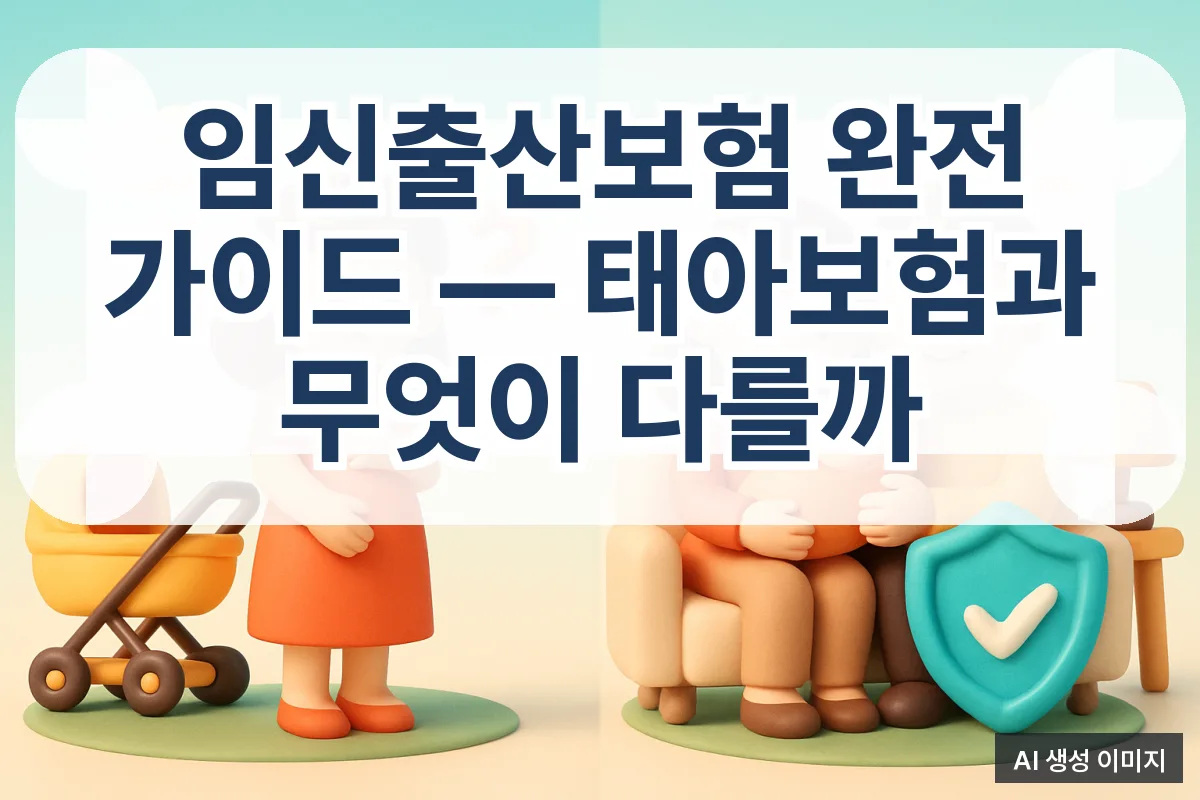임신출산보험 완전 가이드 — 태아보험과 무엇이 다를까