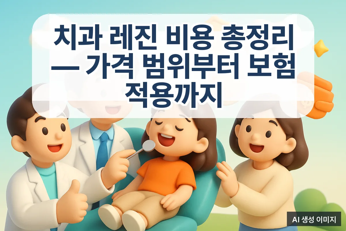 치과 레진 비용 총정리 — 가격 범위부터 보험 적용까지